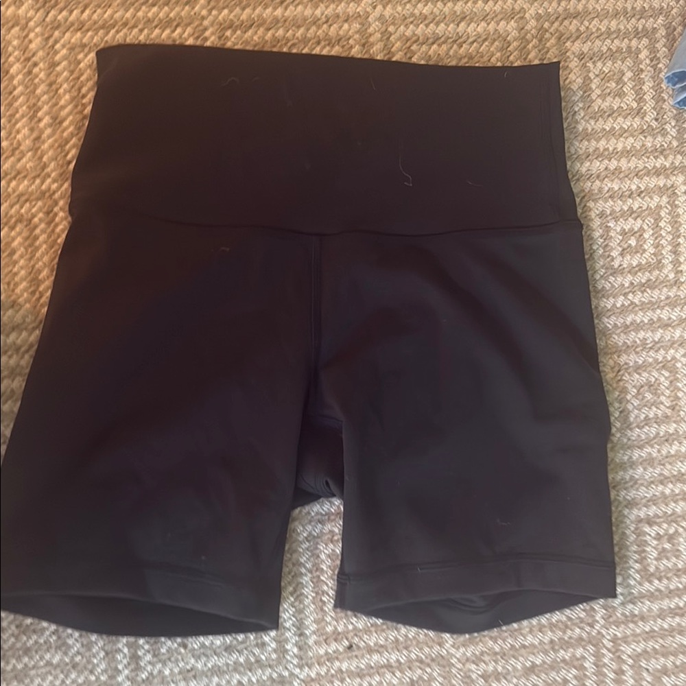 Lululemon Black Bike Shorts High-Rise Stretch 6in size 6